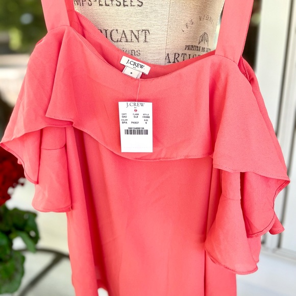 New Off-the-Shoulder JCREW Short-Sleeve Blouse - Picture 6 of 6